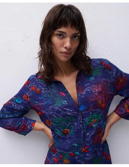 CAMICIA COPRICOSTUME BEACHWEAR "SAUVAGE"