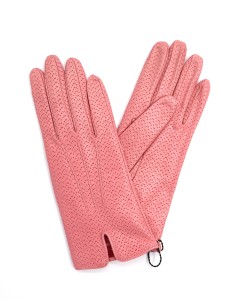 GUANTO IN PELLE E CASHMERE DONNA "POINTELLE" - ROSA