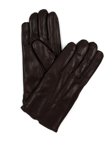 GUANTO IN PELLE E CASHMERE UOMO