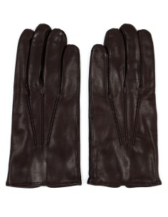 GUANTO IN PELLE E CASHMERE UOMO - MARRONE 2