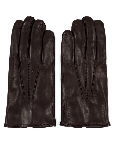 GUANTO IN PELLE E CASHMERE UOMO