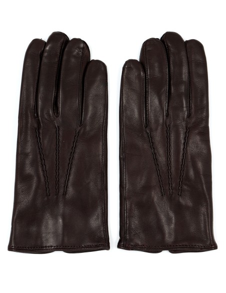 GUANTO IN PELLE E CASHMERE UOMO