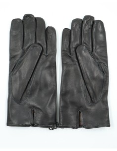 GUANTO IN PELLE E CASHMERE UOMO - ANTRACITE