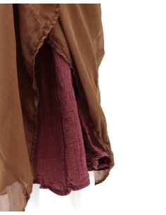 GONNA IN SETA CHIFFON E COTONE INCRESPATO "LENE" -... 2