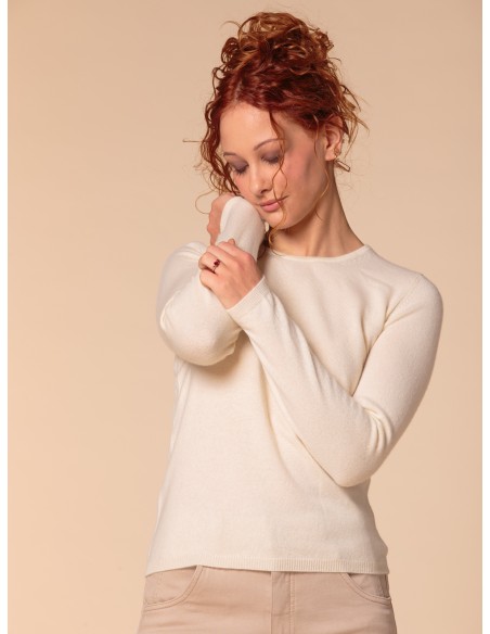 PULL BASIC IN 100% BABY CASHMERE "OLIVIA"