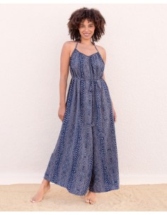 TUTA YOGA E ZUMBA IN ECOVISCOSA "JASMINE" - BLU