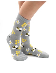 CALZINI  IN BAMBU BAMBINI "MIELE" - GRIGIO