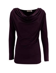 MAGLIA IN BAMBU' CON SCOLLO A CASCATA E MANICA LUNGA -... 2