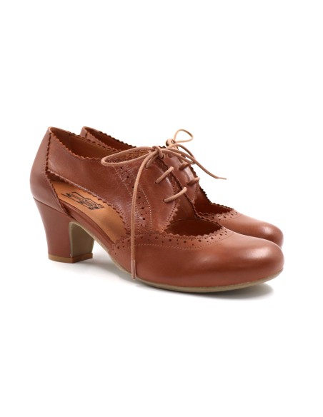 SCARPETTA FRANCESINA VINTAGE IN PELLE "FOXE"