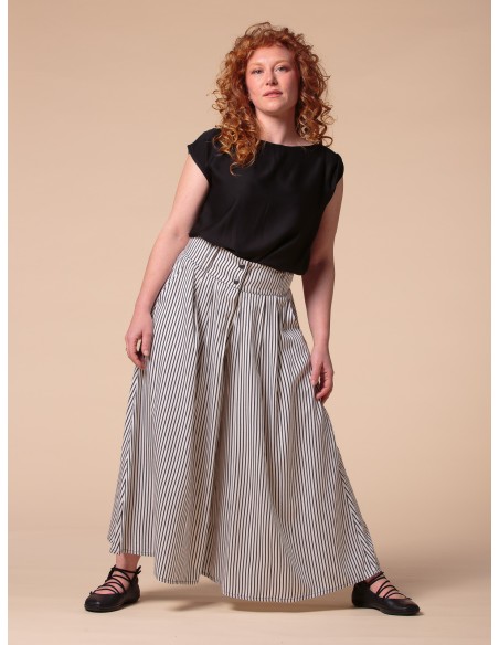 GONNA PANTALONE IN BAMBU' SATIN