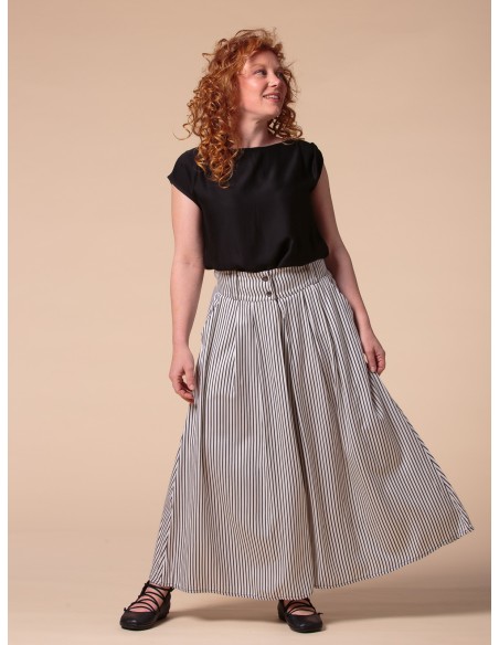 GONNA PANTALONE IN BAMBU' SATIN