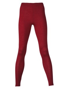 LEGGINGS DONNA IN LANA-SETA - ROSSO