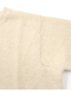 PULL BASIC IN 100% BABY ALPACA "AURORE" - BIANCO