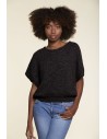 PULL SMANICATO IN 100% BABY ALPACA "AUBE"