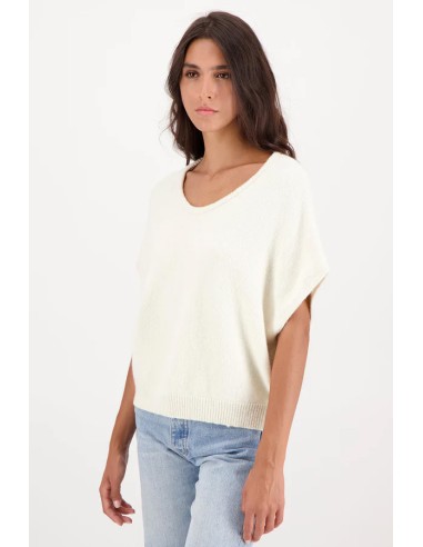 PULL SMANICATO IN 100% BABY ALPACA "AUBE"