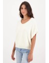 PULL SMANICATO IN 100% BABY ALPACA "AUBE"