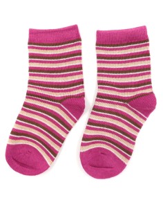 CALZINI IN BAMBU'KIDS "STRIPE" - LAMPONE 2