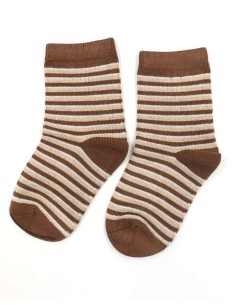 CALZINI IN BAMBU'KIDS "STRIPE" - MARRONE 2