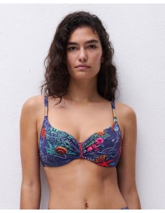 REGGISENO BIKINI CONTENITIVO CON FERRETTO "ICON" - MARINO