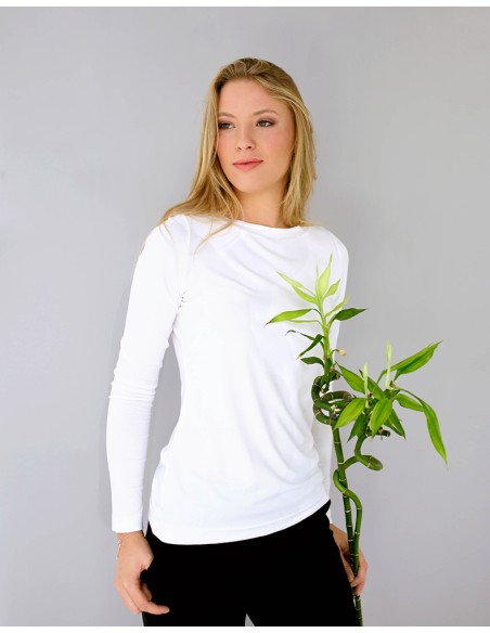 MAGLIA BASIC MANICA LUNGA IN BAMBU'