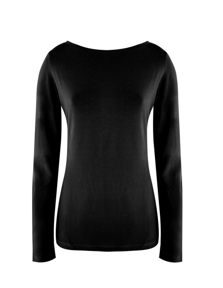 MAGLIA BASIC MANICA LUNGA IN BAMBU'
