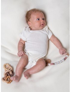 Body bambini manica corta in 100% seta biologica Gots - Lizè Natural C