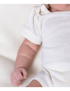 Body bambini manica corta in 100% seta biologica Gots - Lizè Natural C 2