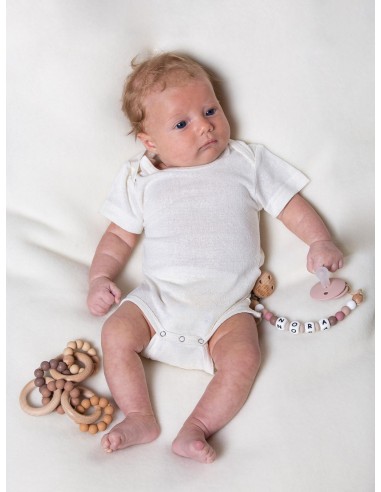 Body bambini manica corta in 100% seta biologica Gots - Lizè Natural C