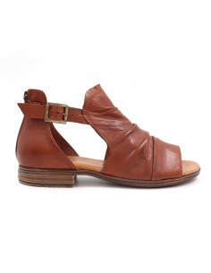 SANDALO ALTO IN PELLE A CONCIA VEGETALE "DIPPER" - CUOIO 2