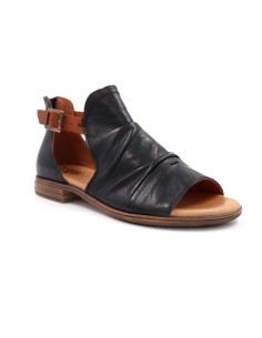 SANDALO ALTO IN PELLE A CONCIA VEGETALE "DIPPER" - NERO 2