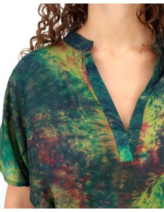 ABITO IN SETA INDIANA CON CINTURA "JASMINE" 2