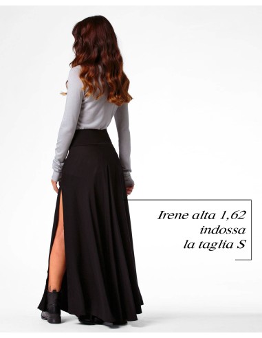 GONNA CON SPACCO IN 100% BAMBU' SATIN "LYRA"