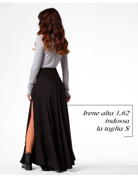 GONNA CON SPACCO IN 100% BAMBU' SATIN "LYRA"