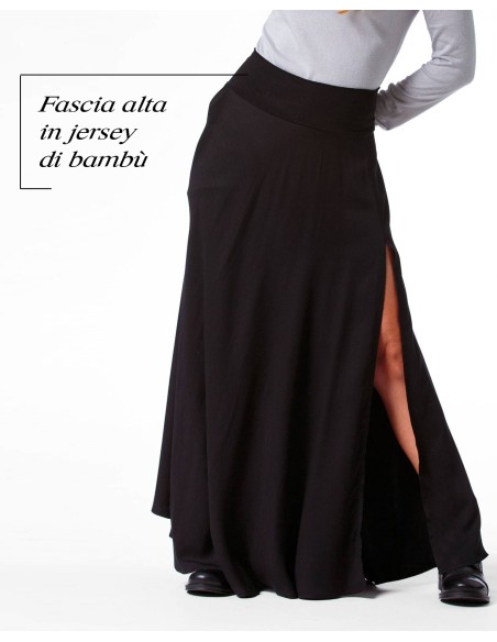 GONNA CON SPACCO IN 100% BAMBU' SATIN "LYRA"