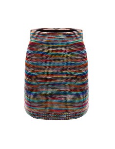 MINIGONNA IN MAGLIA DI COTONE PIMA FATTA A MANO "GIADA" -...