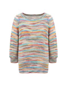 PULL MANICHE A 3/4 IN COTONE PIMA FATTO A MANO "IRENE"