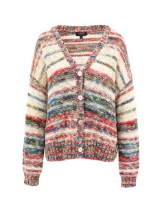 CARDIGAN FATTO A MANO IN COTONE PIMA "BONDI" - NATURALE