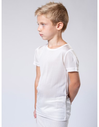Maglia maniche corte bambini in pura seta biologica Gots - Lizè