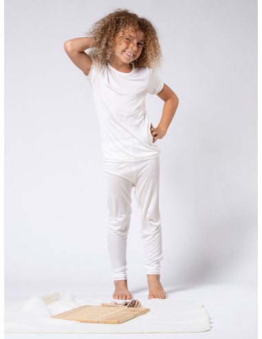 Maglia maniche corte bambini in pura seta biologica Gots - Lizè