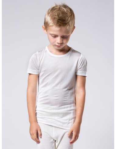 Maglia maniche corte bambini in pura seta biologica Gots - Lizè
