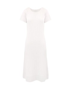 ABITO MIDI IN COTONE PIMA E LINO FATTO A MANO "TEXTURE" -...