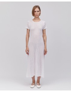 ABITO MIDI IN COTONE PIMA E LINO FATTO A MANO "TEXTURE" -... 2