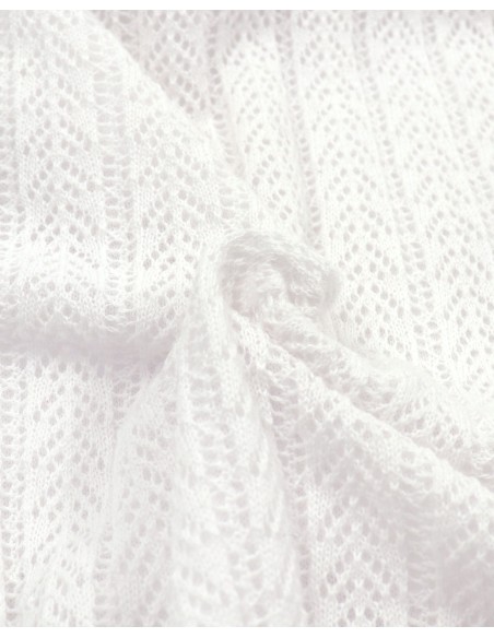 ABITO MIDI IN COTONE PIMA E LINO FATTO A MANO "TEXTURE"