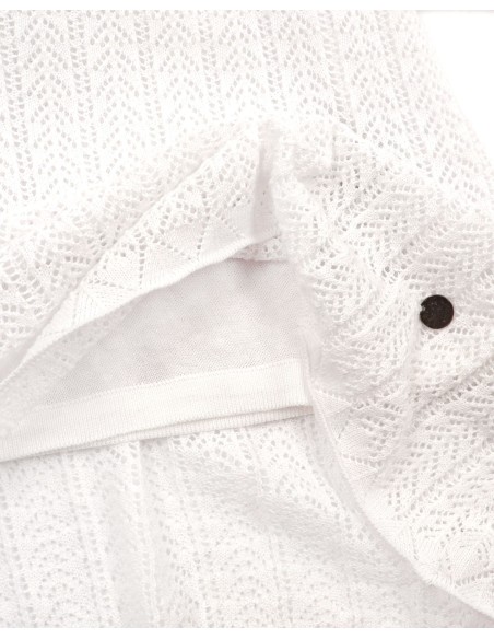 ABITO MIDI IN COTONE PIMA E LINO FATTO A MANO "TEXTURE"