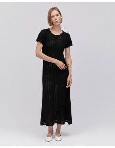 ABITO MIDI IN COTONE PIMA E LINO FATTO A MANO "TEXTURE" -... 2