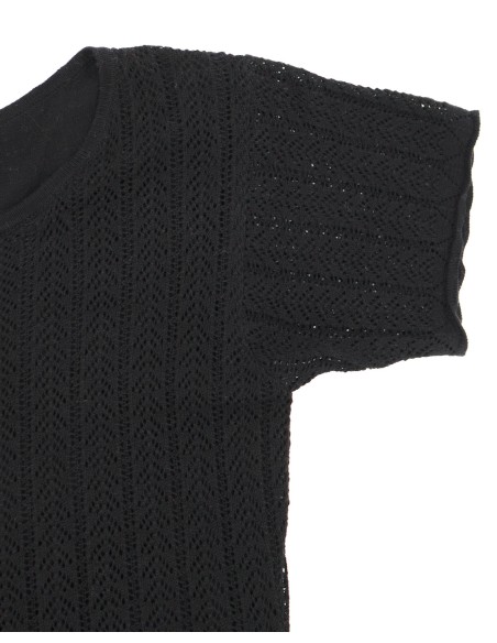 ABITO MIDI IN COTONE PIMA E LINO FATTO A MANO "TEXTURE"