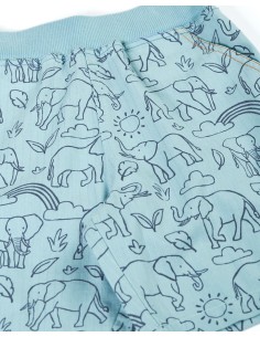 PANTALONCINI BIMBO IN COTONE BIOLOGICO "CEDAR" - AZZURRO 2