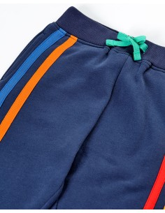 PANTALONE TUTA BIMBO IN COTONE BIOLOGICO "ALDEN" - NAVY 2