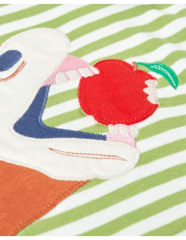 T-SHIRT BIMBO A RIGHE  IN COTONE BIOLOGICO "CAVALLO"