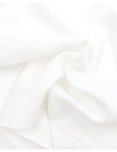 T-SHIRT SQUADRATA IN 100% LINO "BENTE" - BIANCO 2